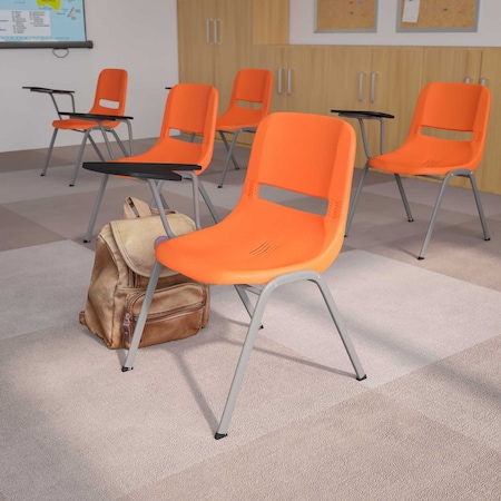 Flash Furniture Orange Tablet Arm Chair, PK5 5-RUT-EO1-OR-RTAB-GG